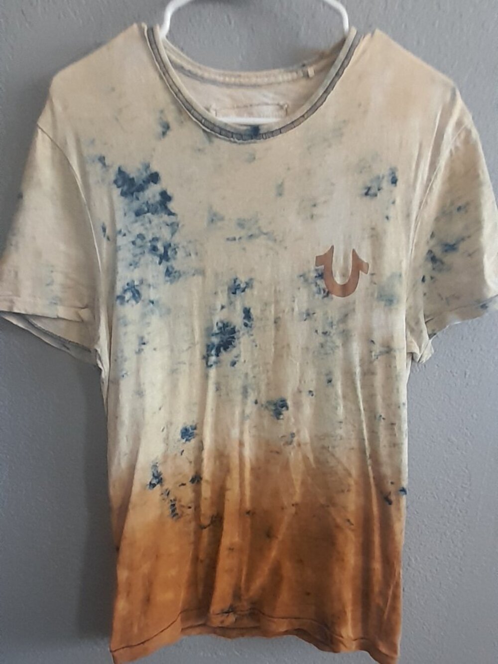 TRUE RELIGION tie dye mens t-shirt size small
